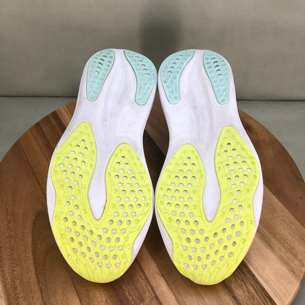 Asics Gel-Nimbus 25 Womens Running Shoes White Lime Zest 1012B356 Size 11.5